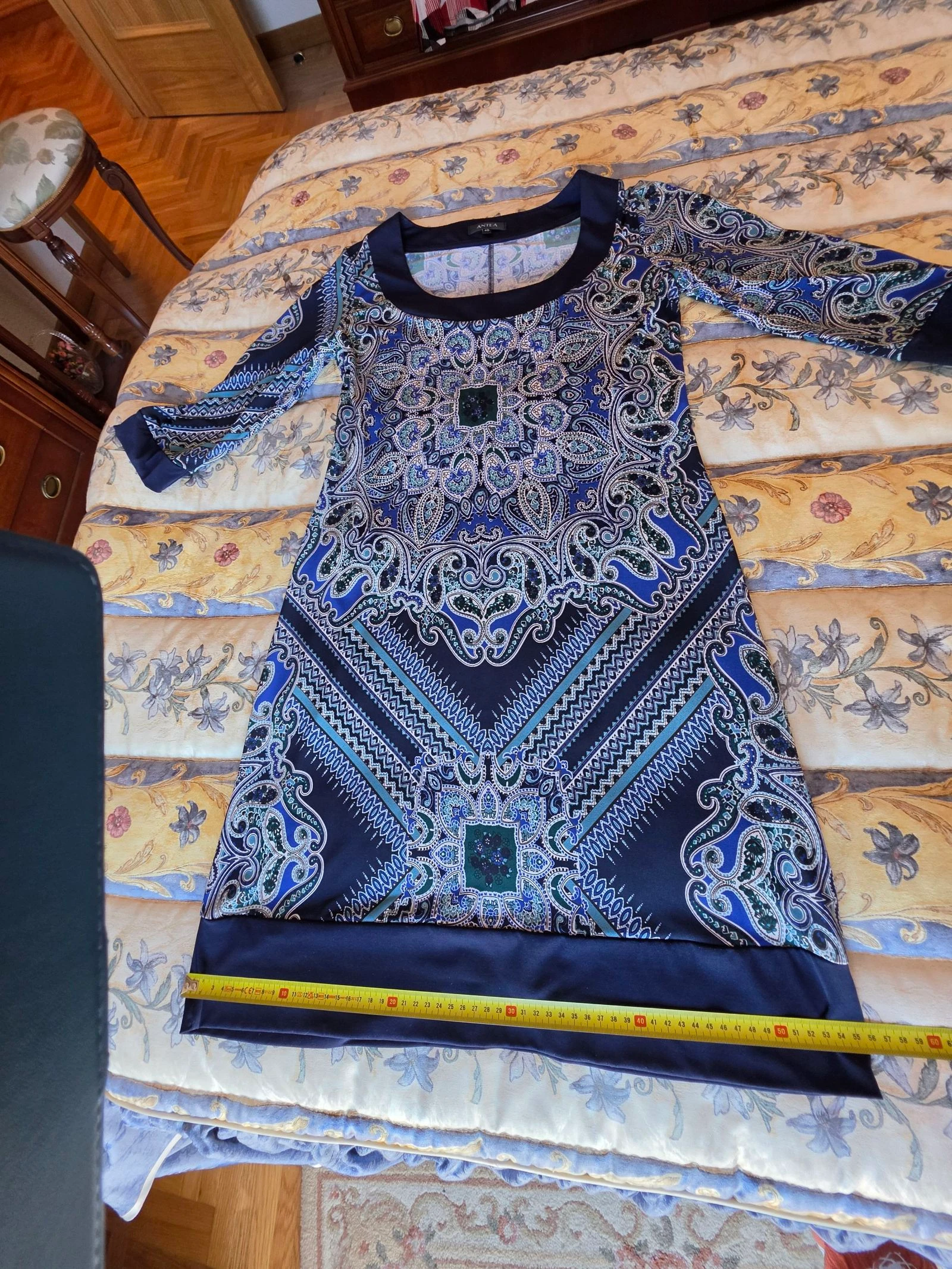 Antea blue printed dress size 40 – photo 6